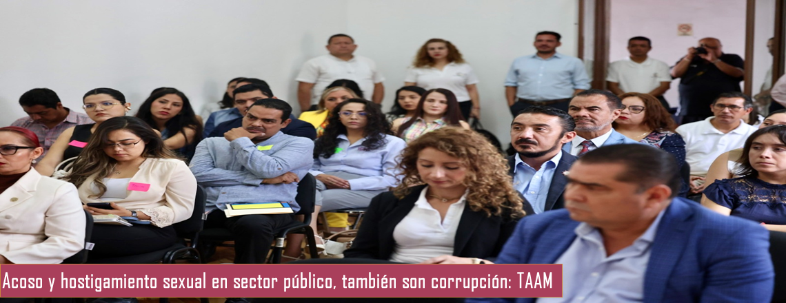Acoso y hostigamiento sexual en sector público, también son corrupción: TAAM